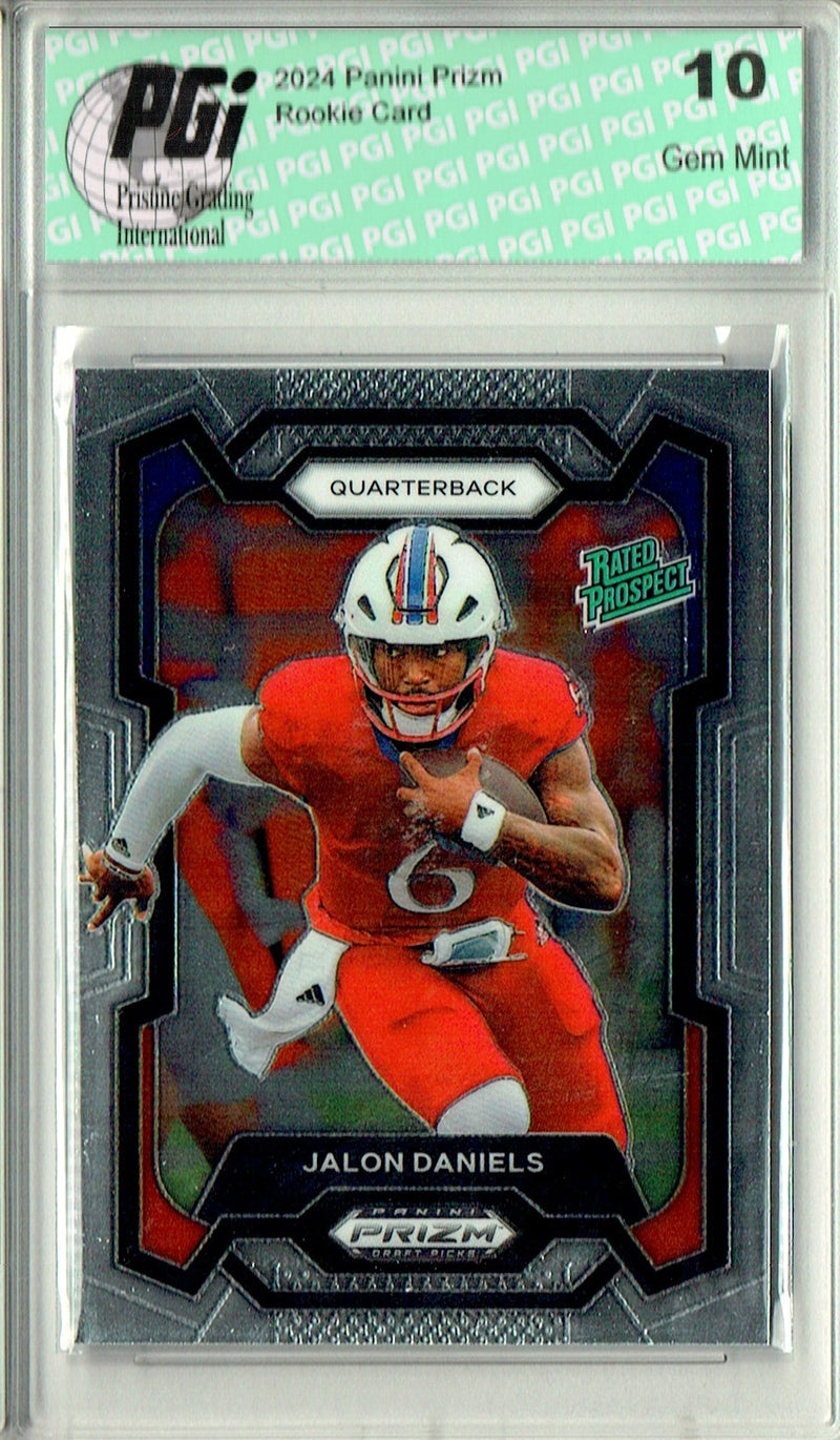 Jalon Daniels Rookie Card 2024 Panini Prizm #200 Draft Picks, PGI 10, Tampa Bay Buccaneers 0