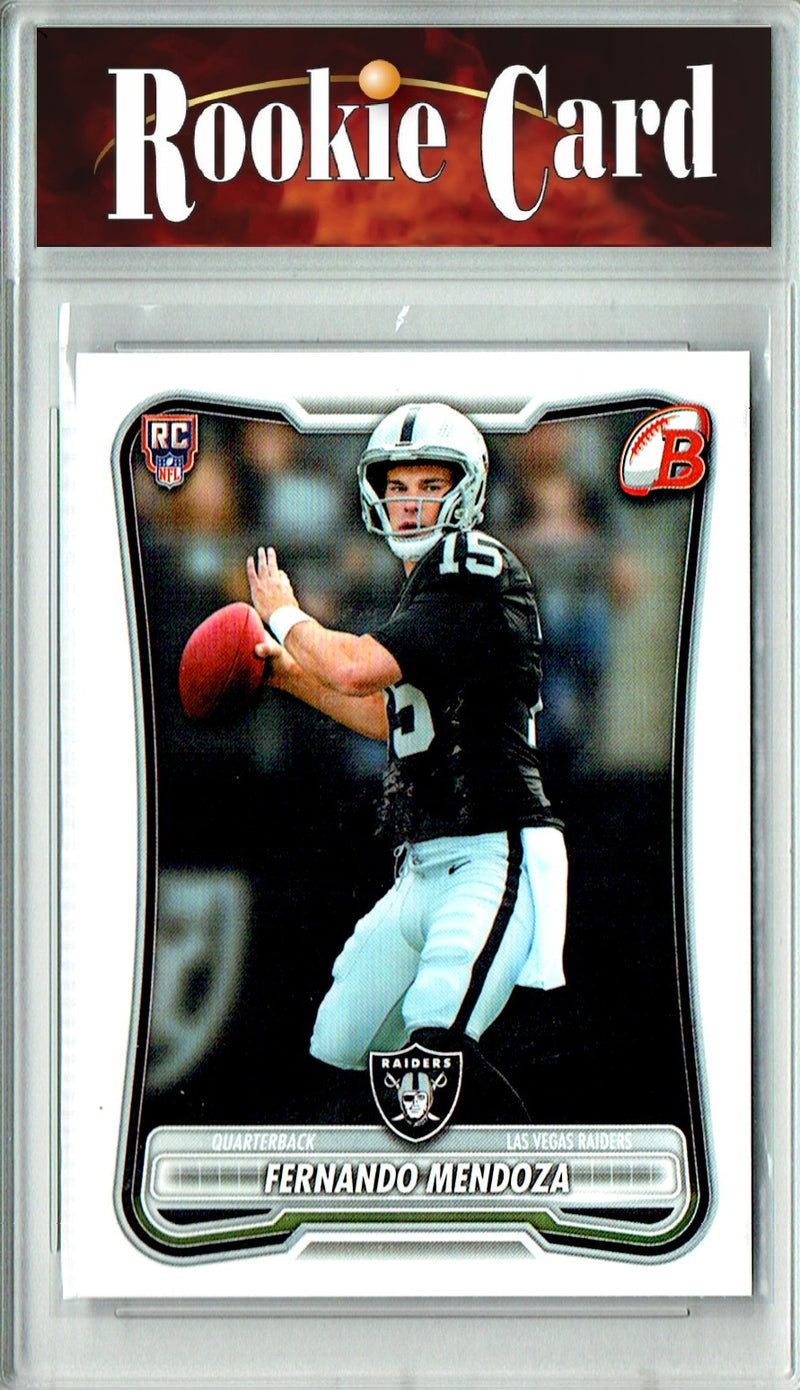 Certified Mint+ Fernando Mendoza 2026 Bowman #101 Rookie Card Las Vegas Raiders