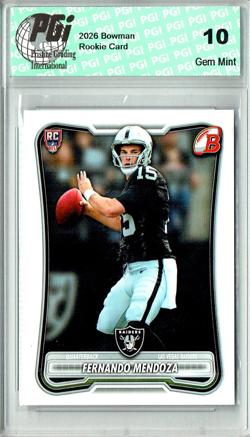 Fernando Mendoza 2026 Bowman #101 Rookie Card PGI 10