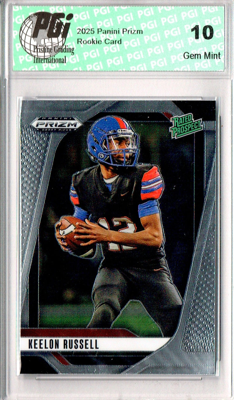 Keelon Russell Rookie Card 2025 Panini Prizm #150, PGI 10, Alabama Football