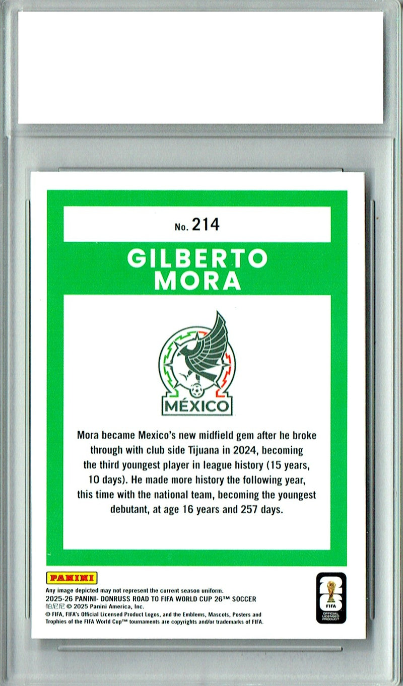 Gilberto Mora Rookie Card 2026 Donruss Optic #214 Mexico, PGI 10