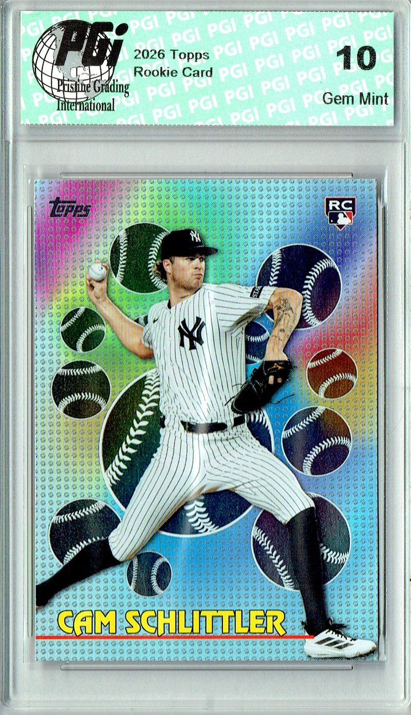 Cam Schlittler Rookie Card 2026 Topps #TOG-34 Titans of the Game, PGI 10, New York Yankees Baseball