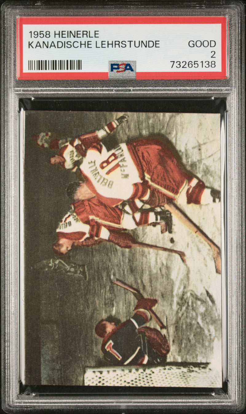 PSA 2 GOOD Kanadische Lehrstunde 1958 Heinerle #NNO Rookie Card Team Canada