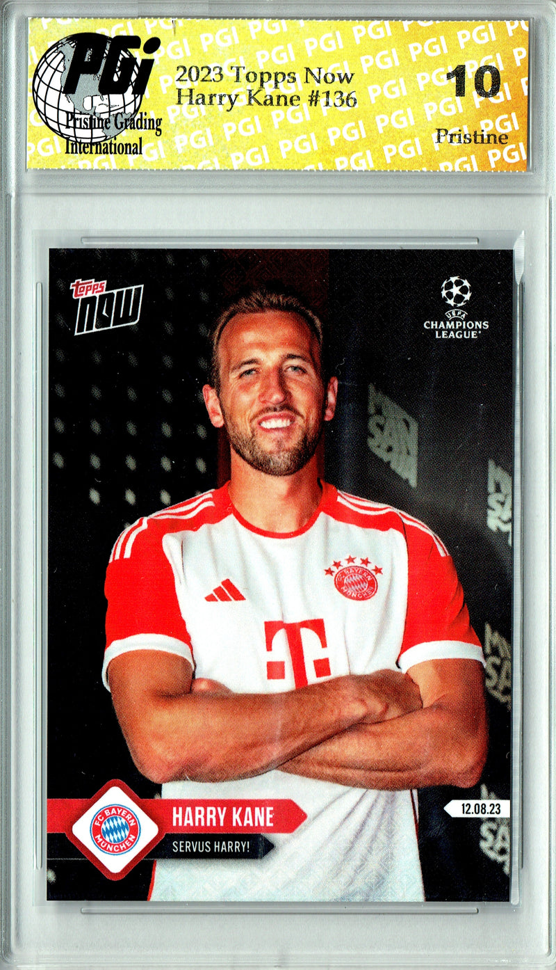 Harry Kane 2023 Topps Now #136 PRISTINE Trading Card PGI 10