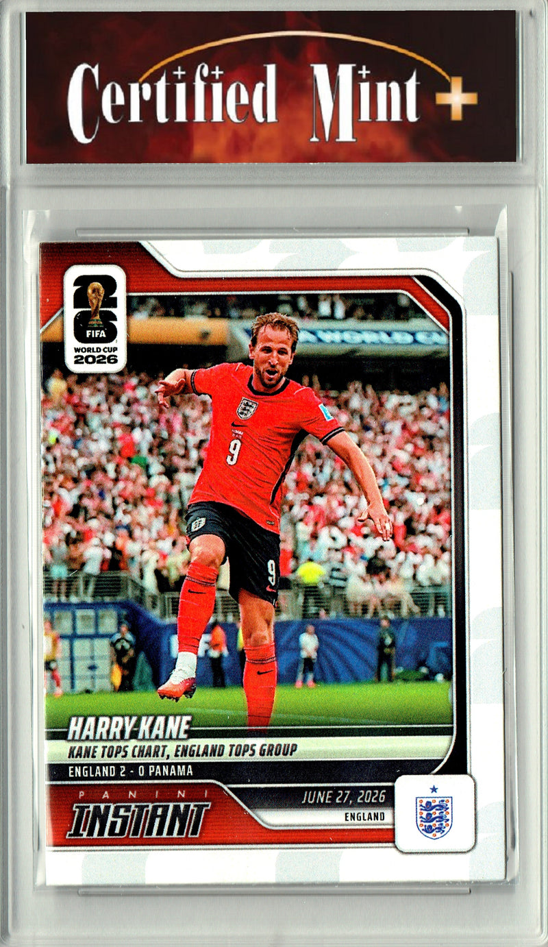 Harry Kane Trading Card 2026 Panini Instant #153 England Tops Group, Certified Mint+ Condition, England Soccer