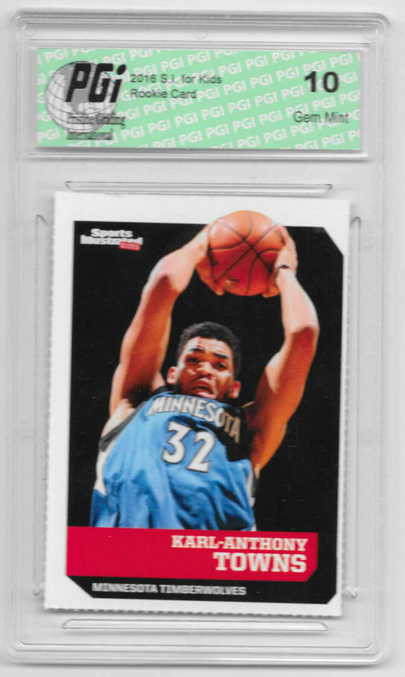 Karl-Anthony Towns 2016 S.I. KIds #515 Rookie Card PGI 10