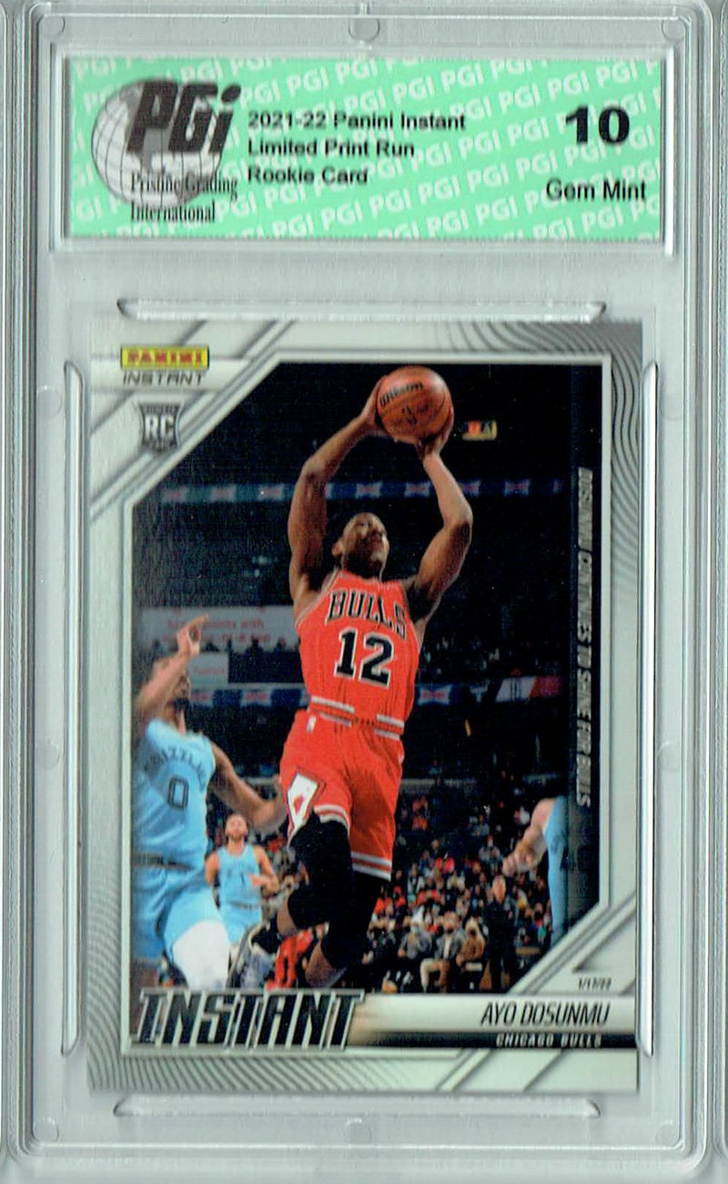 PGI 10 Ayo Dosunmu 2021 Rookie Card Panini Instant #98 Low Print Run 1/264