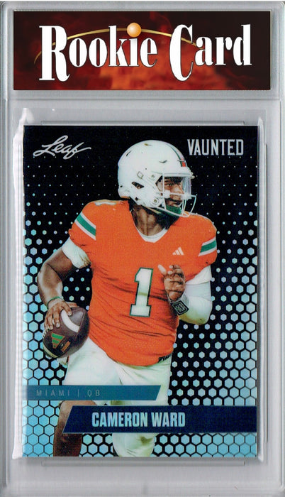 Certified Mint+ Cameron Cam Ward 2024 Leaf Vaunted Metal #VM-01 Black 7 Made Rookie Card Tennessee Titans