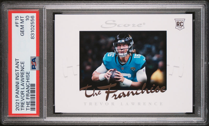PSA 10 GEM-MT Trevor Lawrence 2021 Panini Instant #F15 Rookie Card The Franchise