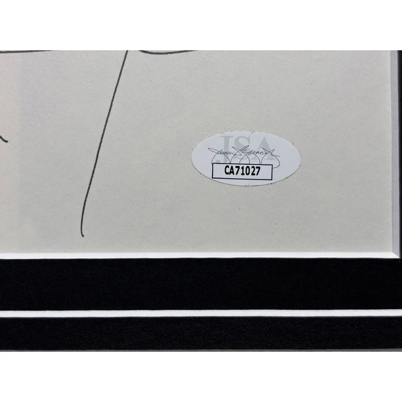 Keanu Reeves Signed Cut John Wick Movie Car License Plate Framed JSA COA Photo