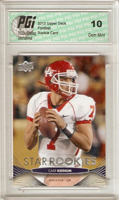 Case Keenum Vikings 2012 Upper Deck #67 Star Rookie Card PGI 10