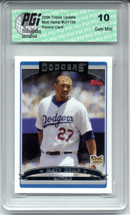 MATT KEMP Dodgers 2006 Topps UPDATE Rookie Card PGI 10