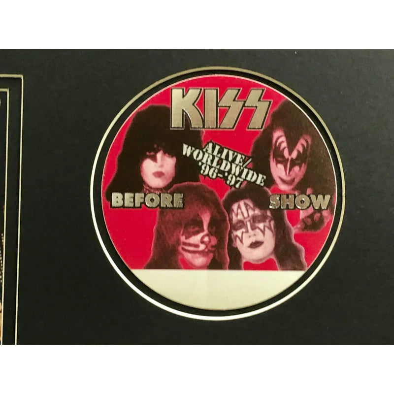 Kiss Framed World Tour Backstage & Media Pass Collage COA 16x26 Photos Gene Simmons Stanley
