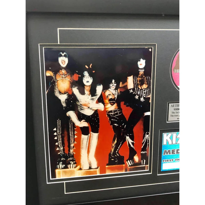 Kiss Framed World Tour Backstage & Media Pass Collage COA 16x26 Photos Gene Simmons Stanley
