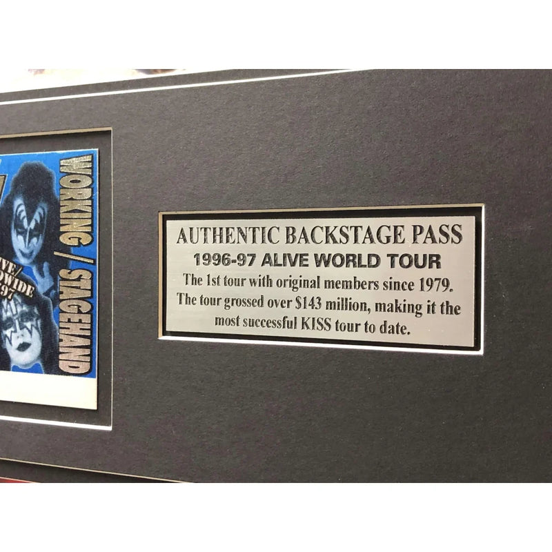 Kiss Framed World Tour Backstage Pass Collage COA 16x26 Photos Gene Simmons Stanley