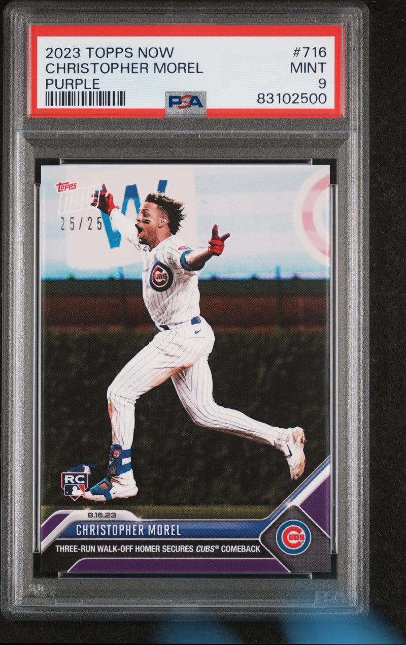 Christopher Morel PSA 10 2023 Topps Now #716 Rookie Card Purple SP #25/25