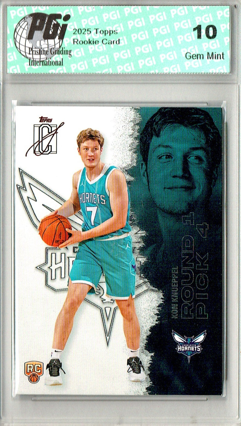 Kon Knueppel 2025 Topps Signature Class #103 Rookie Card PGI 10