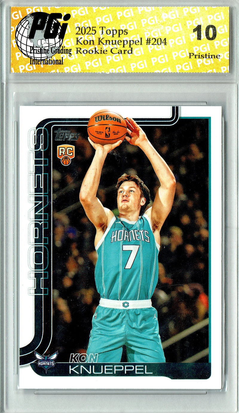 Kon Knueppel 2025 Topps Flagship #204 Pristine Rookie Card PGI 10