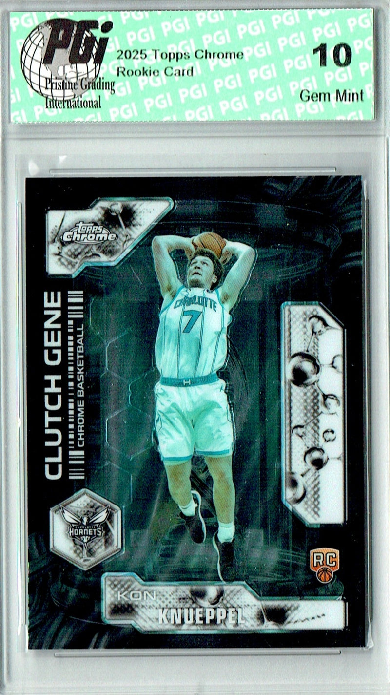 Kon Knueppel 2025 Topps Chrome #TG-14 Clutch Gene Rookie Card PGI 10