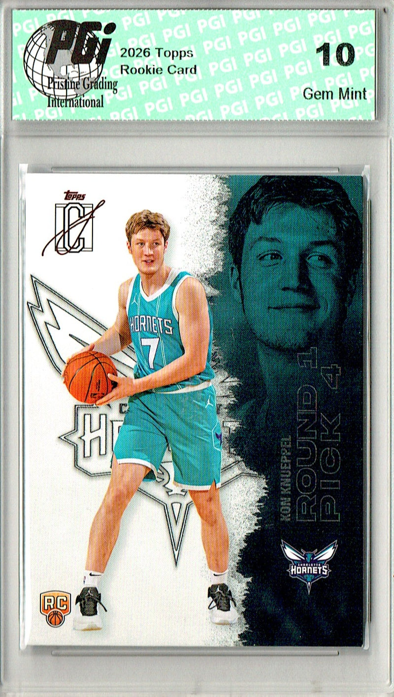 Kon Knueppel 2025 Topps Signature Class #103 Rookie Card PGI 10