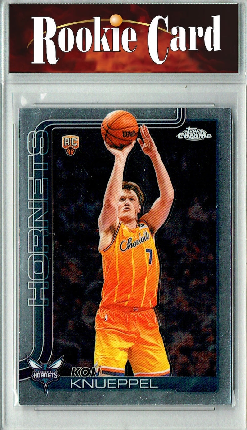 Certified Mint+ Kon Knueppel 2025 Topps Chrome #154 Update Rookie Card Charlotte Hornets