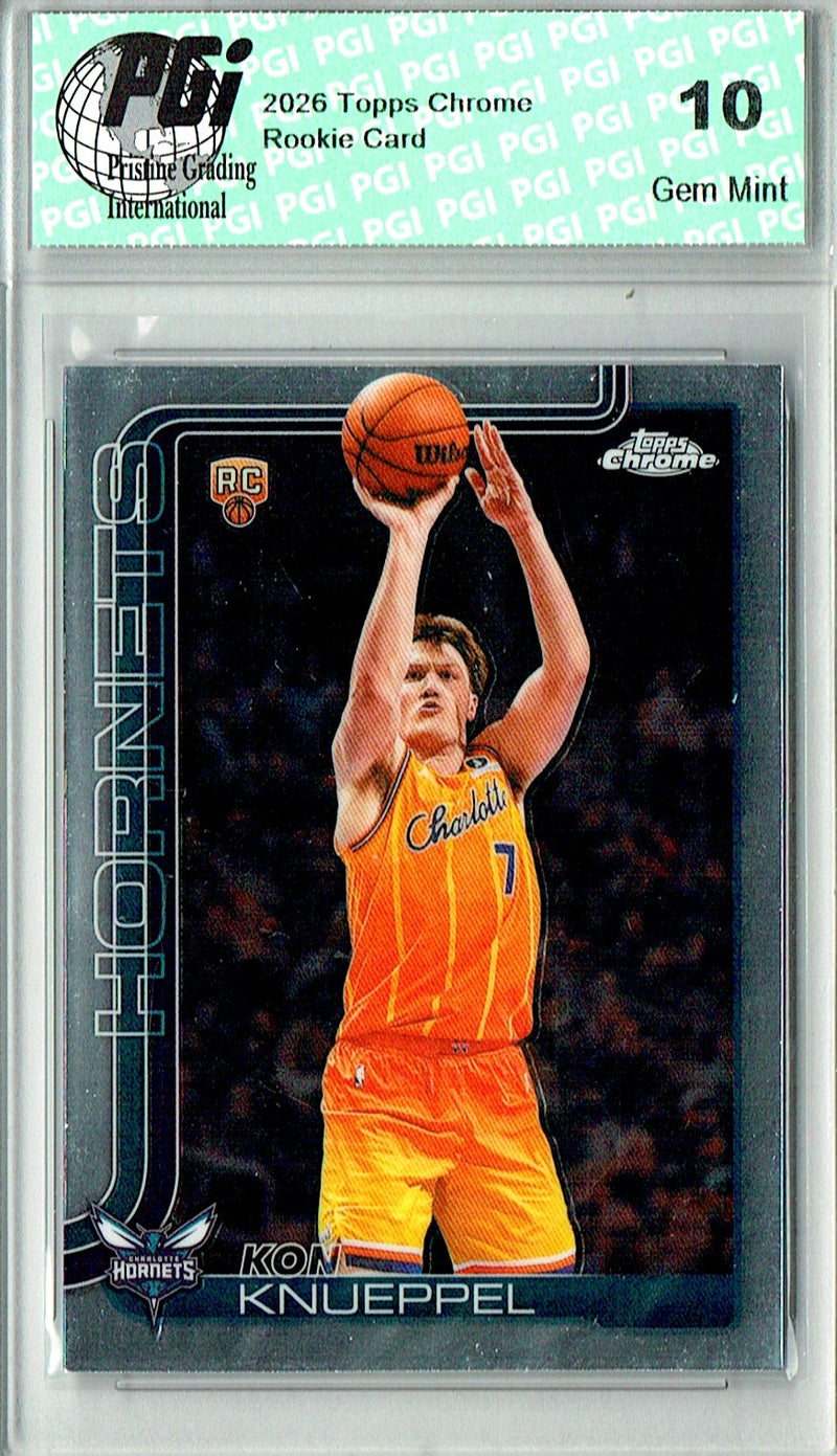 Kon Knueppel 2025 Topps Chrome #154 Update Rookie Card PGI 10