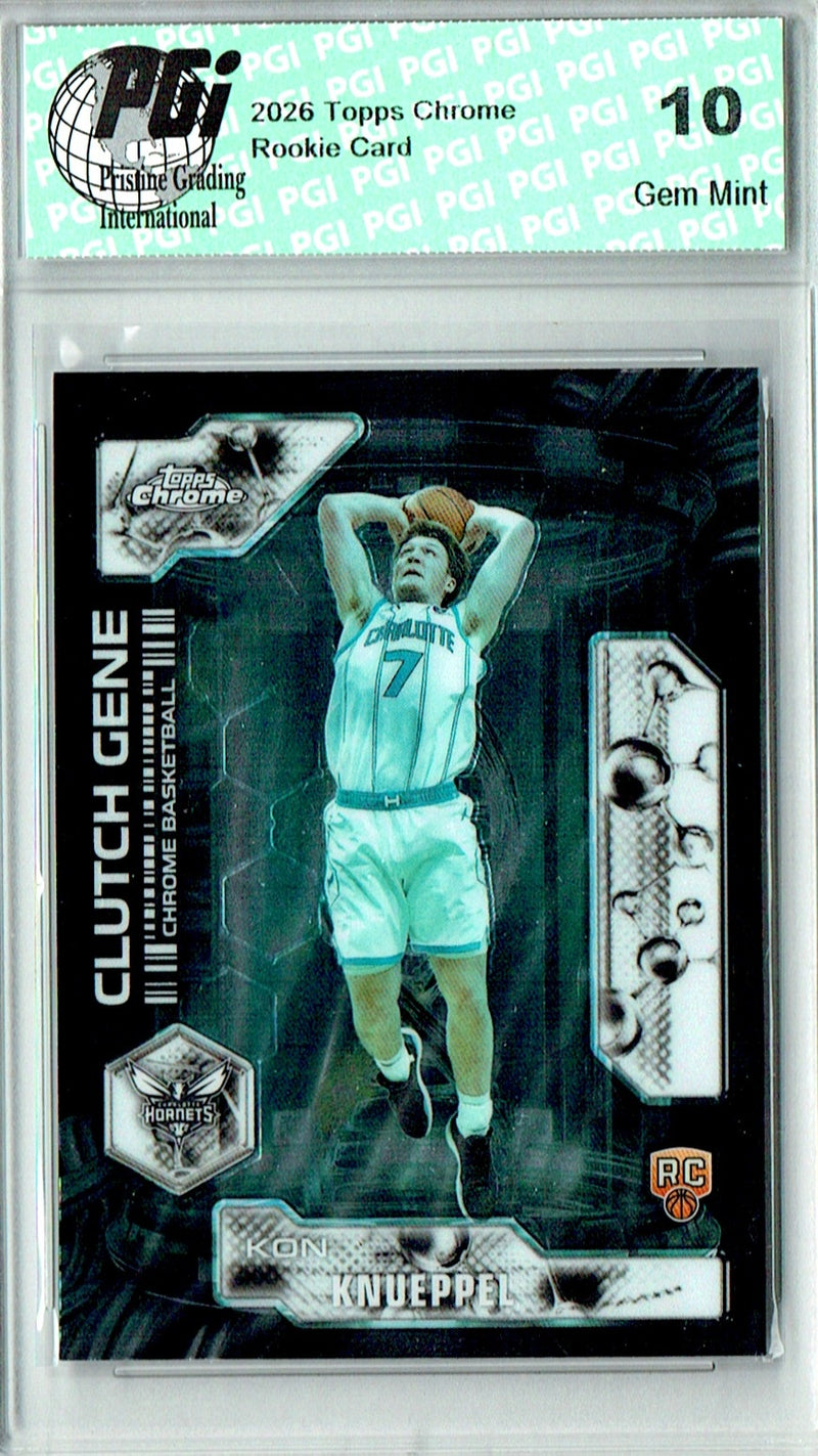 Kon Knueppel 2025 Topps Chrome #TG-14 Clutch Gene Rookie Card PGI 10