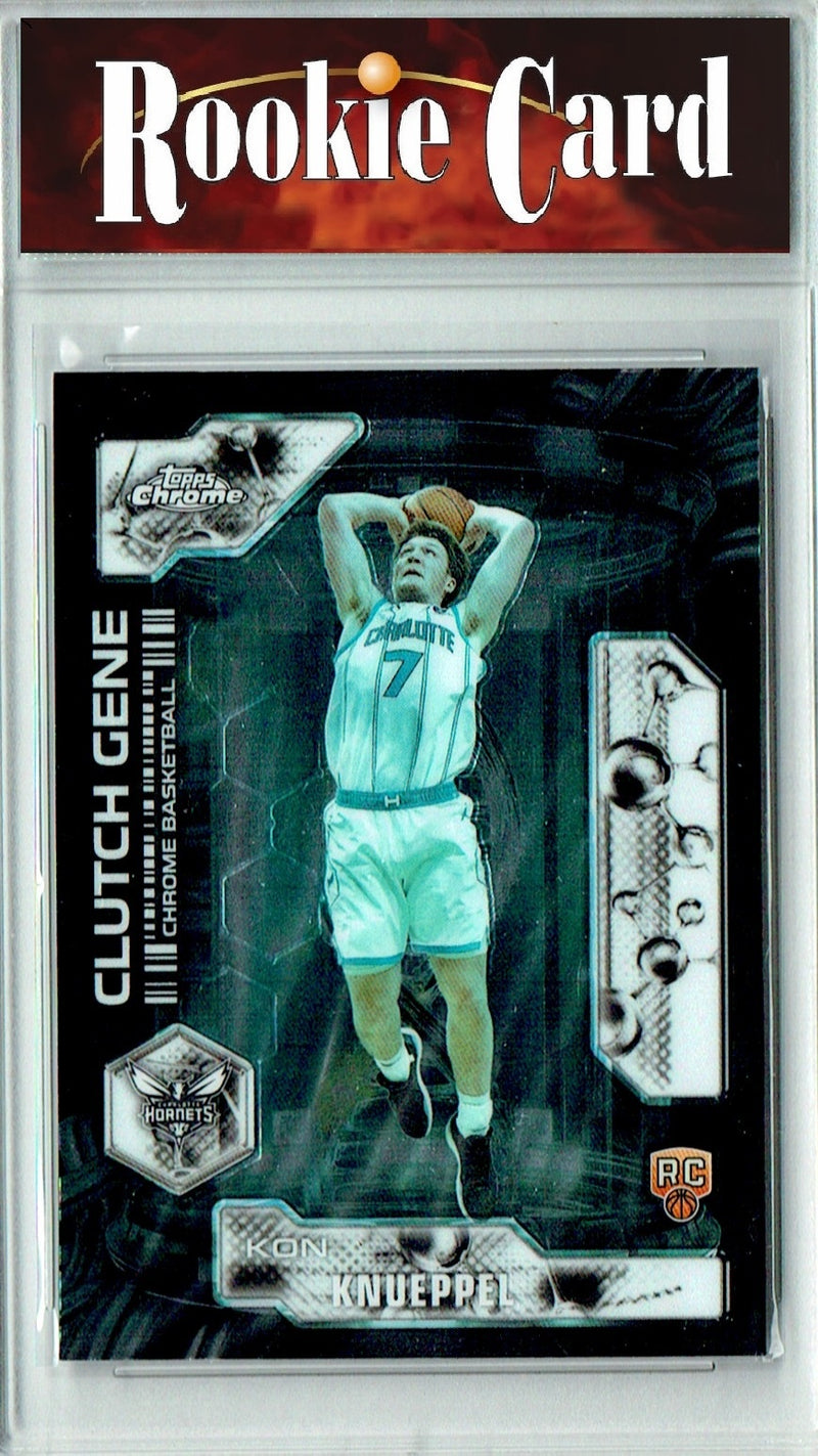 Certified Mint+ Kon Knueppel 2025 Topps Chrome #TG-14 Clutch Gene Rookie Card Charlotte Hornets