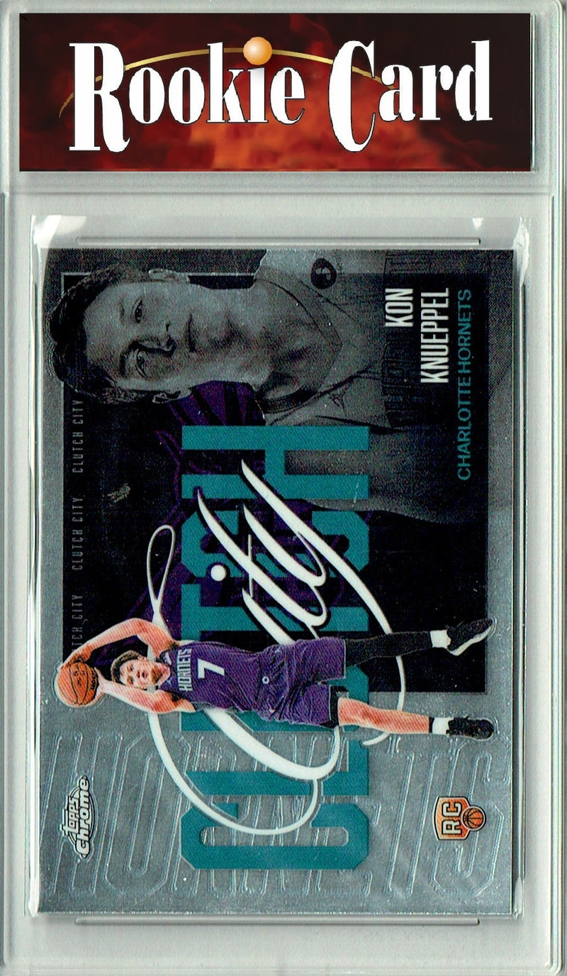 Certified Mint+ Kon Knueppel 2025 Topps Chrome #YQ-4 Clutch City Rookie Card Charlotte Hornets