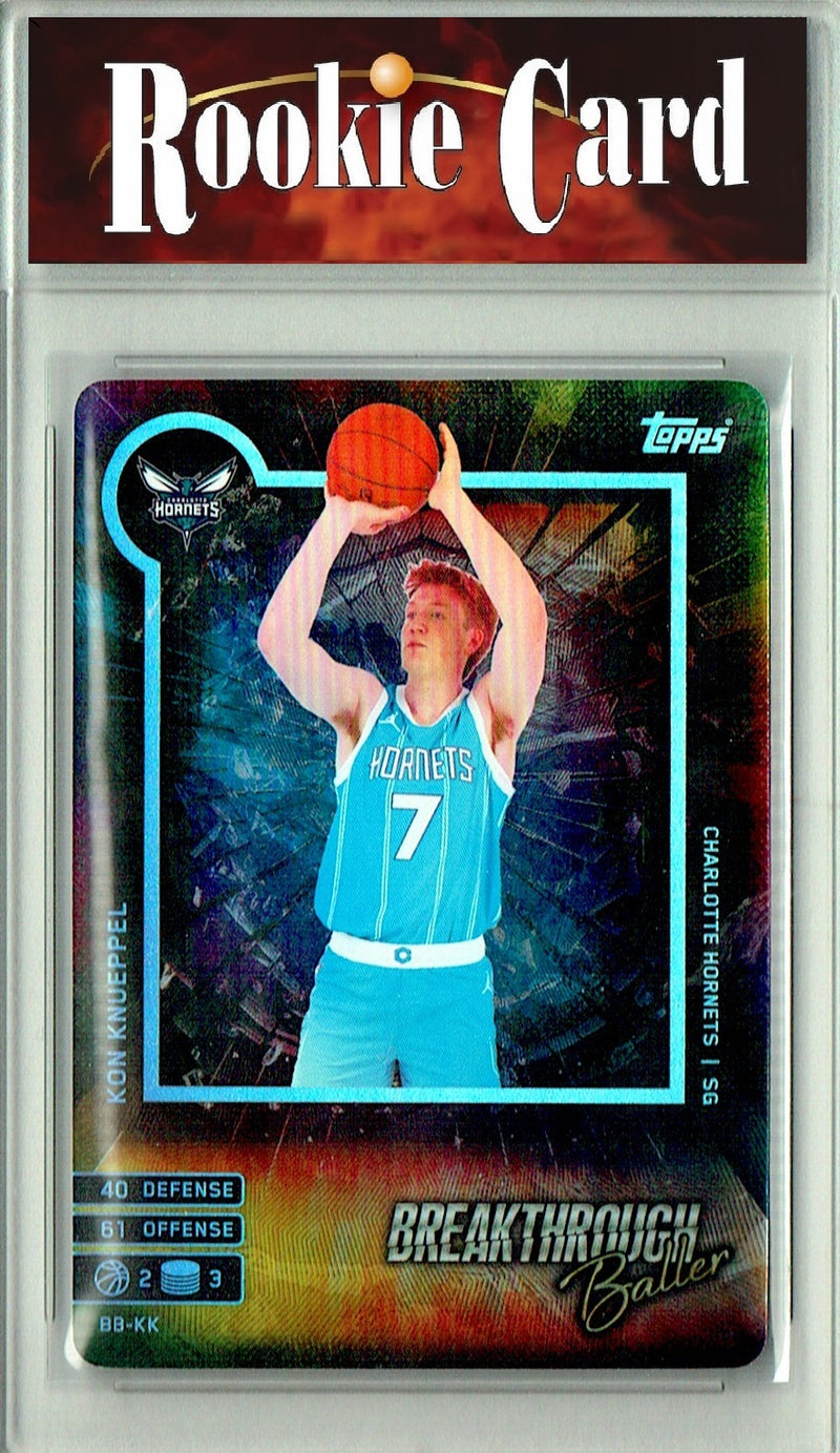 Certified Mint+ Kon Knueppel 2025 Topps #NNO Match Attax Game Rookie Card Charlotte Hornets