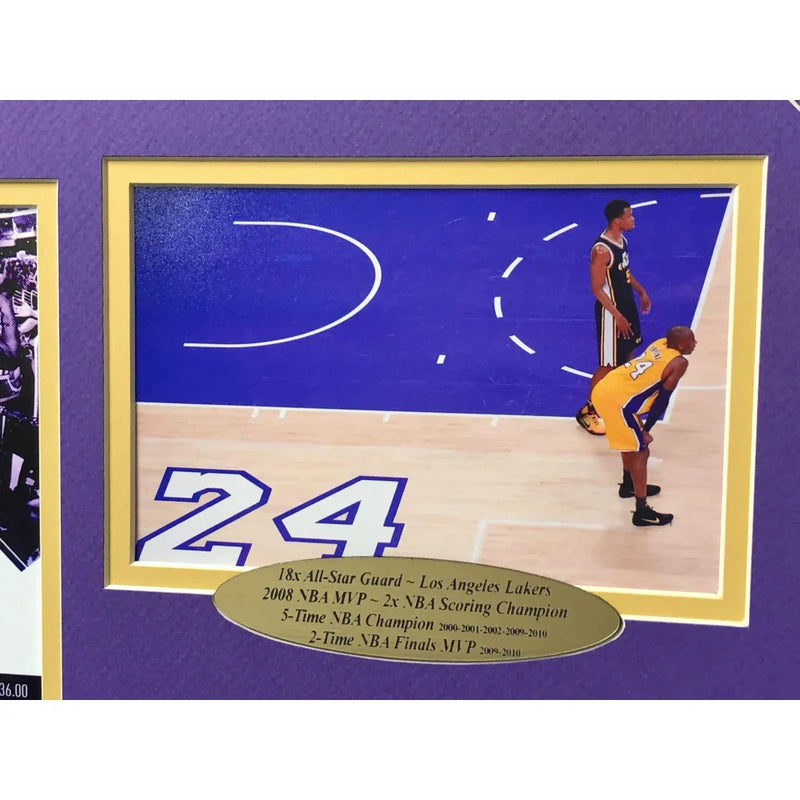 Kobe Bryant Final Game Authentic Confetti Frame 8x10 Collage Ticket Last Retire