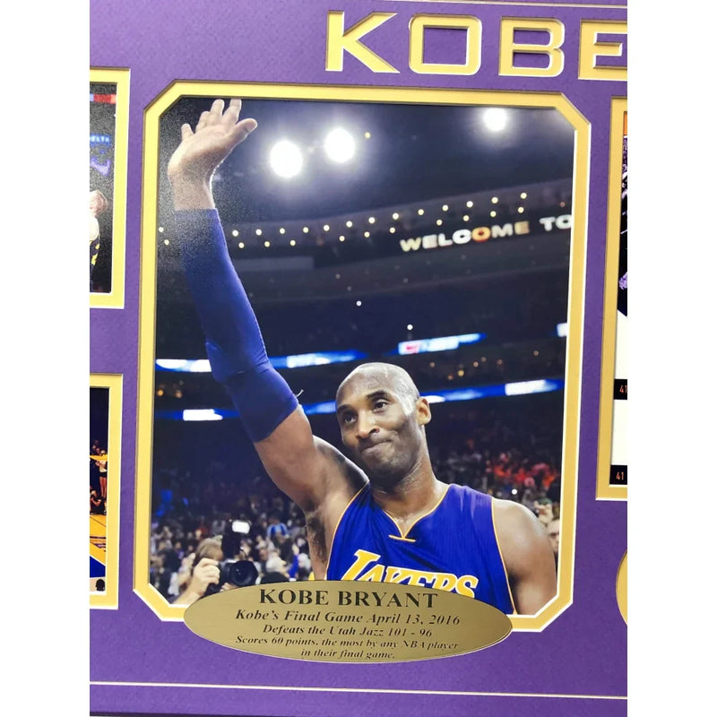 Kobe Bryant Final Game Authentic Confetti Frame 8x10 Collage Ticket Last Retire