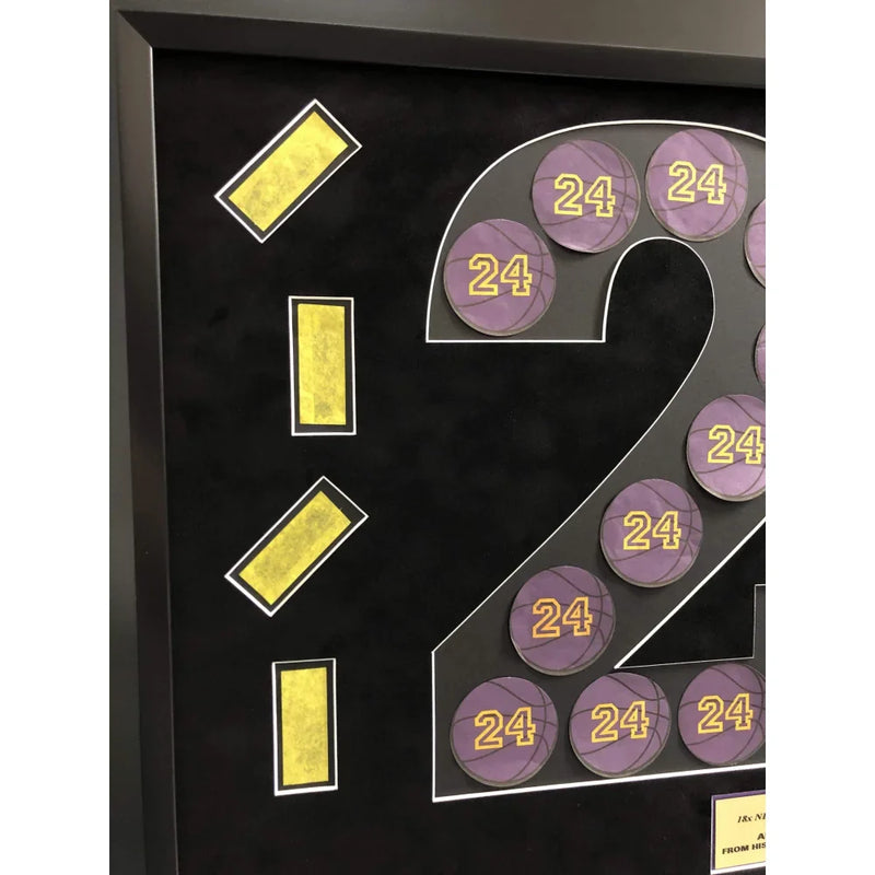 Kobe Bryant Final Game with Lakers Game Used "24" Confetti Collage #D/24 Retirement