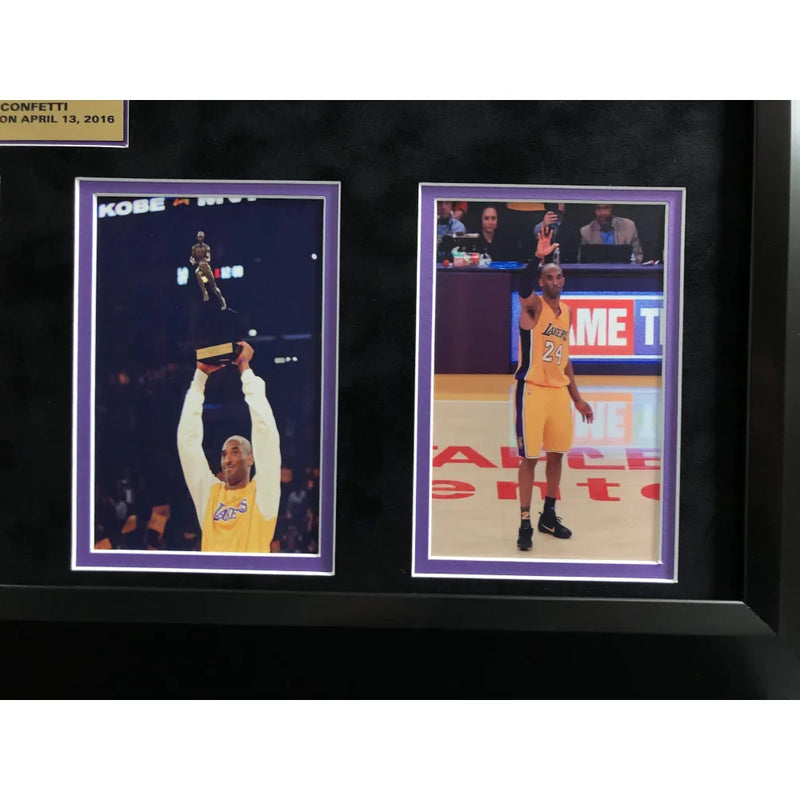 Kobe Bryant Final Game with Lakers Game Used "24" Confetti Collage #D/24 Retirement
