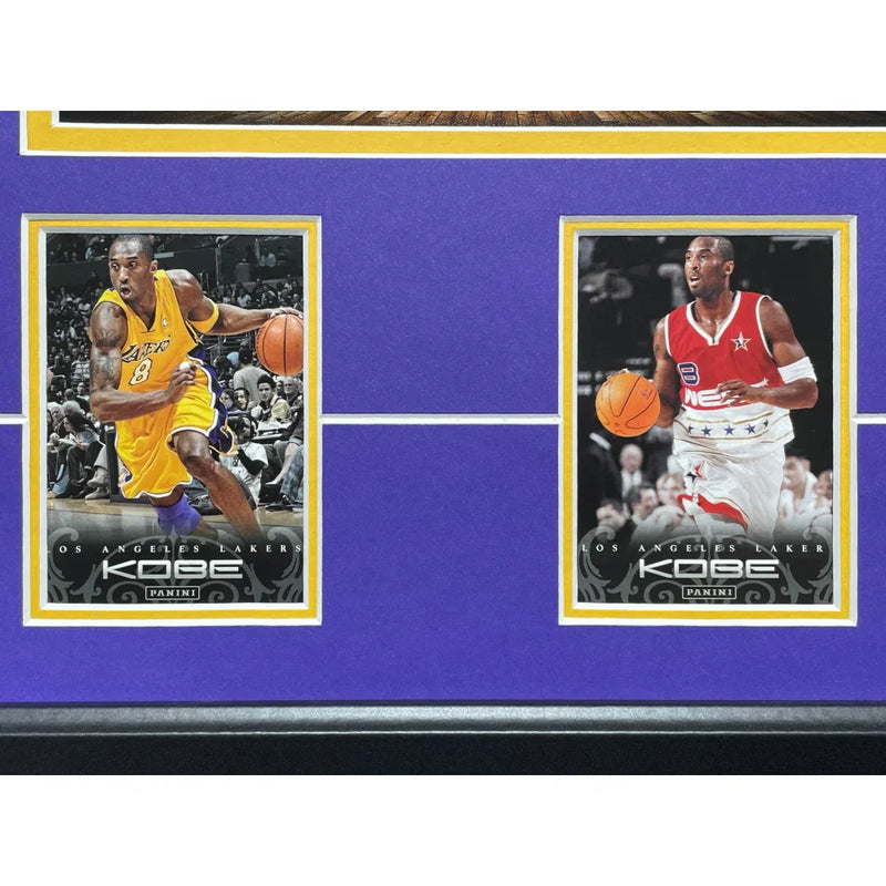 Kobe Bryant Final Lakers Game Used Authentic Confetti & Final Season Ticket Collage Framed #D/248