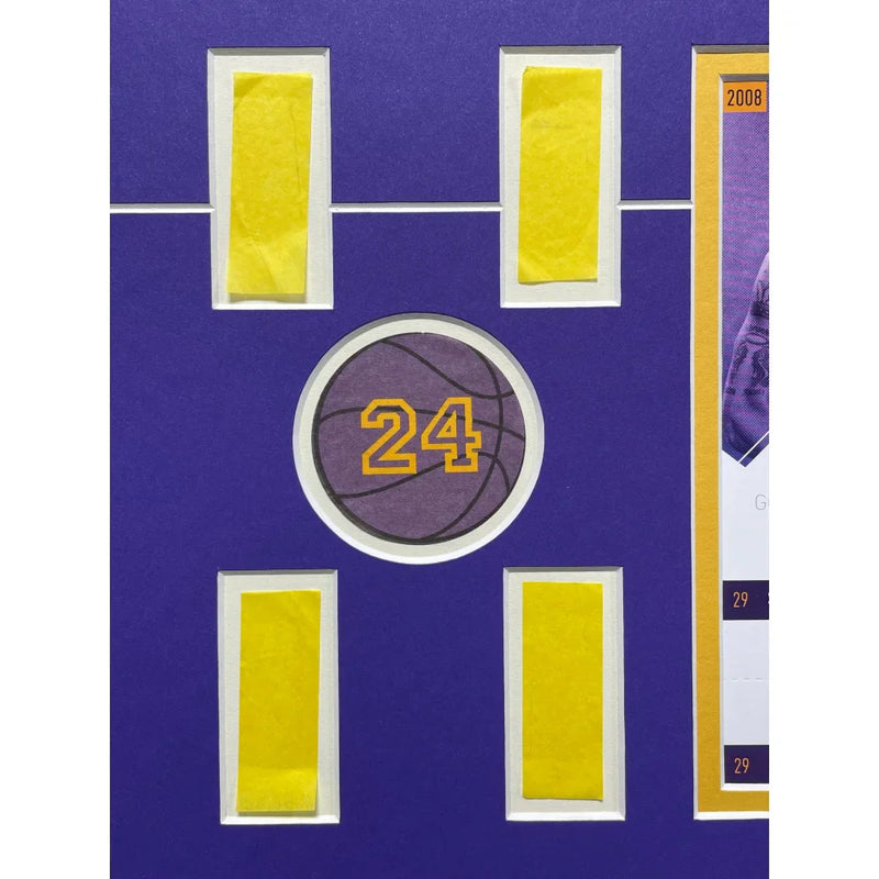 Kobe Bryant Final Lakers Game Used Authentic Confetti & Final Season Ticket Collage Framed #D/248