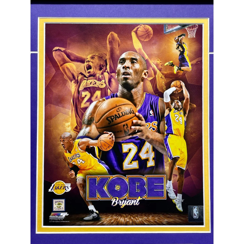 Kobe Bryant Final Lakers Game Used Authentic Confetti & Final Season Ticket Collage Framed #D/248