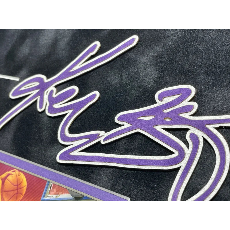 Kobe Bryant Final Lakers Game Used Authentic Floor, Confetti & Final Season Ticket Collage Framed