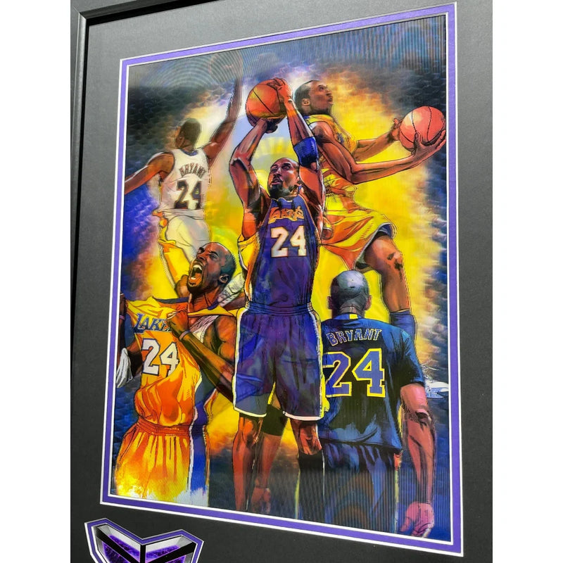 Kobe Bryant Framed 3D Photo Collage Los Angeles Lakers Un Signed