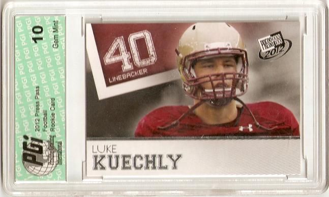 GOLD Luke Kuechly SP 2012 Press Pass First Licensed Rookie Card PGI 10