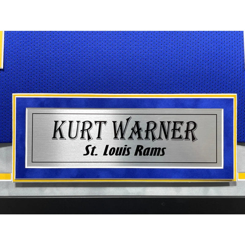 Kurt Warner Autographed St. Louis Rams Jersey Framed BAS Signed Memorabilia LA