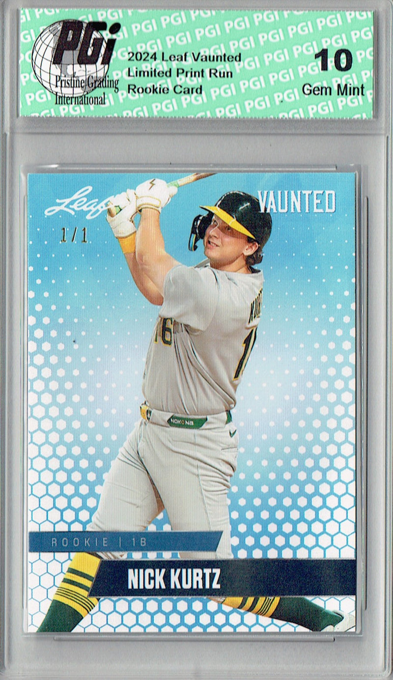 Nick Kurtz 2024 Leaf Vaunted #V-24 White Blank Back 1/1 Rookie Card PGI 10