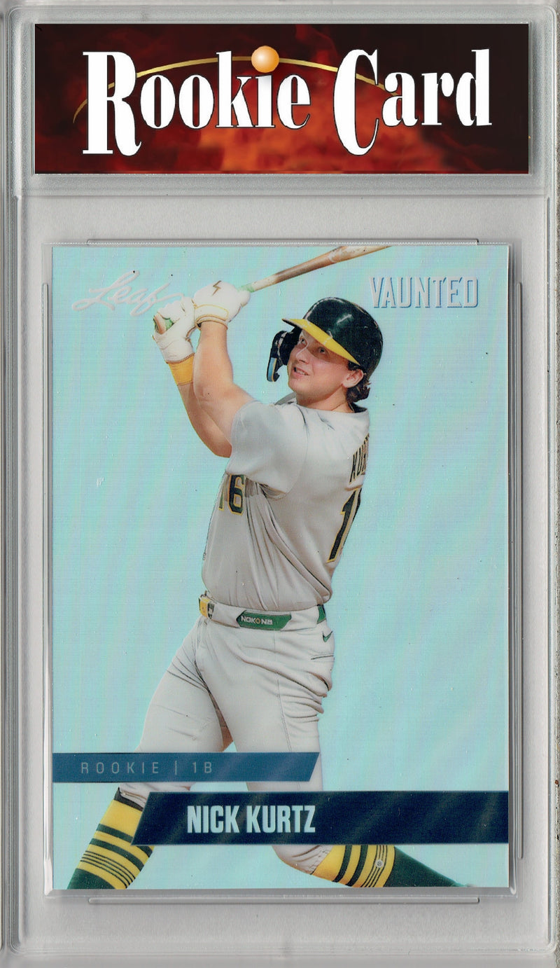 Certified Mint+ Nick Kurtz 2024 Leaf Vaunted Metal #VM-23 Silver 25 Made Rookie Card Oakland Athletics