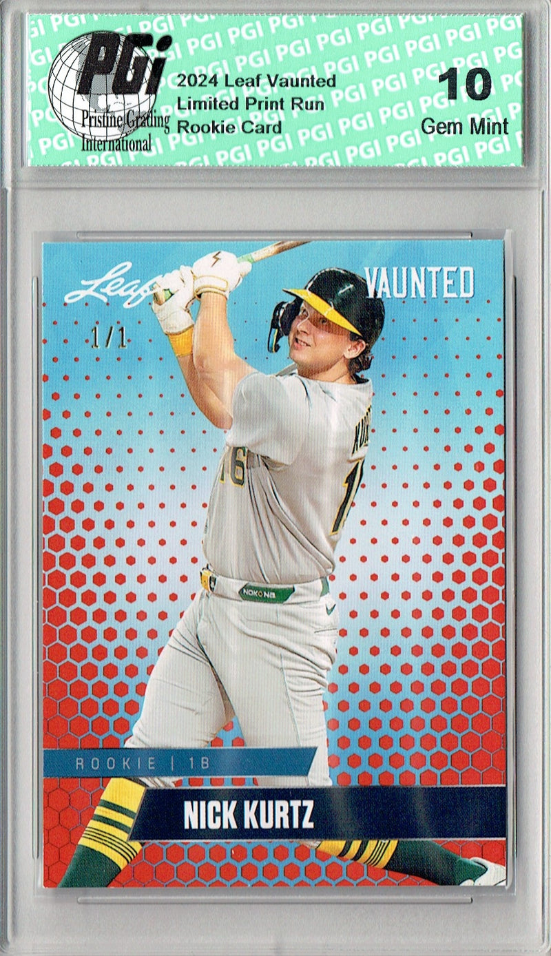 Nick Kurtz 2024 Leaf Vaunted #V-24 Masterpiece 1 of 1 Rookie Card PGI 10