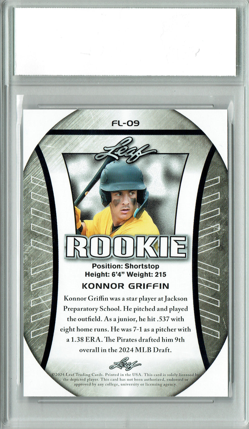 Konnor Griffin 2024 Leaf #FL-09 Top Prospect Rookie Card PGI 10