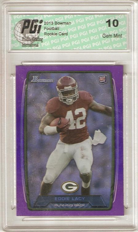 Eddie Lacy 2013 Bowman Purple Refractor SP Super Short Print Rookie Card PGI 10