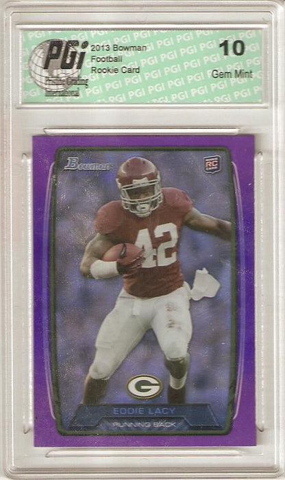 Eddie Lacy 2013 Bowman Purple Refractor SP Super Short Print Rookie Card PGI 10