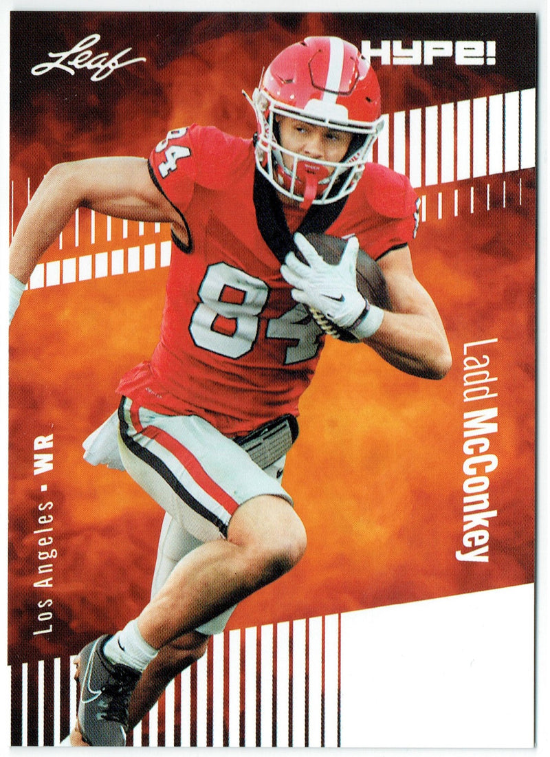 Mint Ladd McConkey 2024 Leaf HYPE! #LH-163 Only 5000 Made Rookie Card