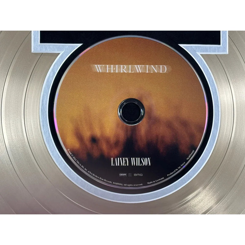 Lainey Wilson Autographed Whirlwind CD Album Gold Record Framed JSA COA Signed