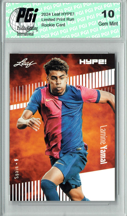 Lamine Yamal 2024 Leaf HYPE! #164 Only 5000 Made Rookie Card PGI 10